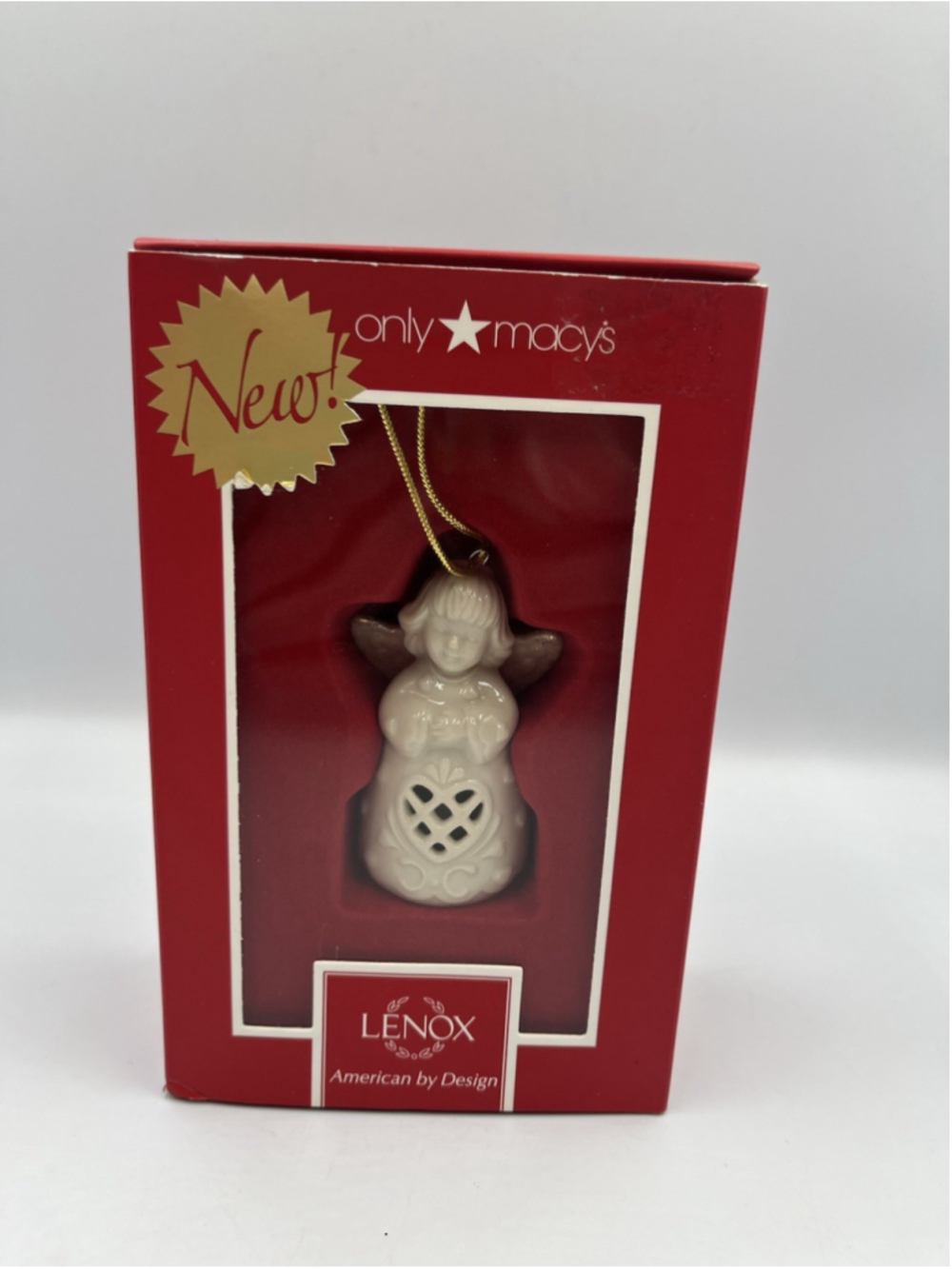 NEW Lenox Bell Angel Wishes Star Christmas Ornament Wonderful Life Angel Wings